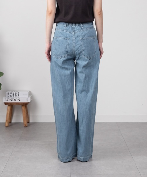 RCD(アールシーディー)の「ライトオンスデニムワイドベイカーパンツ(デニムパンツ・レディース・ブルー/ワンウォッシュ・3L/M/4L/LL/L)」の13枚目の写真