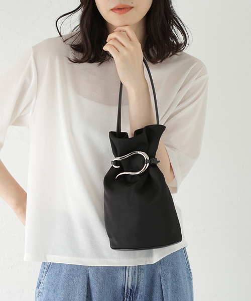 SLOBE IENA（スローブイエナ）の「LE VERNIS /ル・ベルニ バケットバッグS 254-210 509（ショルダーバッグ・レディース・グレー/ブラック・FREE）」の4枚目の写真