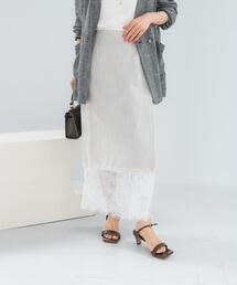 URBAN RESEARCH ROSSO WOMEN | レースドッキングリネンスカート(スカート)