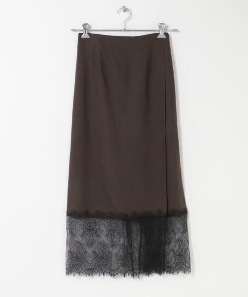URBAN RESEARCH ROSSO WOMEN（アーバンリサーチ　ロッソ）の「レースドッキングリネンスカート（スカート・レディース・ライトベージュ/ブラウン系その他・FREE）」の9枚目の写真