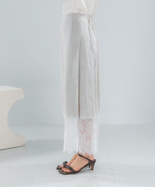 URBAN RESEARCH ROSSO WOMEN（アーバンリサーチ　ロッソ）の「レースドッキングリネンスカート（スカート・レディース・ライトベージュ/ブラウン系その他・FREE）」の15枚目の写真