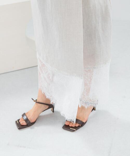 URBAN RESEARCH ROSSO WOMEN（アーバンリサーチ　ロッソ）の「レースドッキングリネンスカート（スカート・レディース・ライトベージュ/ブラウン系その他・FREE）」の17枚目の写真