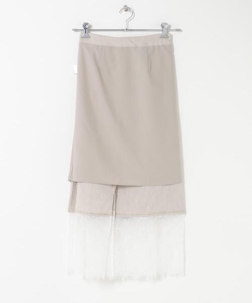 URBAN RESEARCH ROSSO WOMEN（アーバンリサーチ　ロッソ）の「レースドッキングリネンスカート（スカート・レディース・ライトベージュ/ブラウン系その他・FREE）」の21枚目の写真