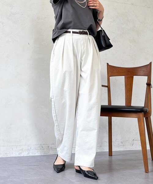 un dix cors(アンディコール)の「ストレッチコクーンパンツ(その他パンツ・レディース・ブラック/ベージュ/グレイッシュベージュ・FREE)」の3枚目の写真