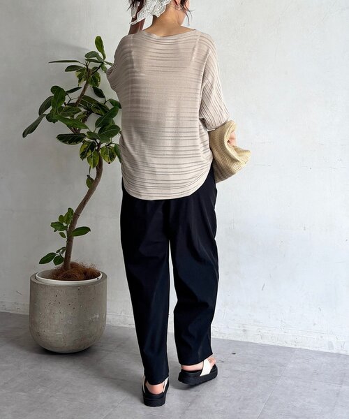 un dix cors(アンディコール)の「ストレッチコクーンパンツ(その他パンツ・レディース・ブラック/ベージュ/グレイッシュベージュ・FREE)」の8枚目の写真