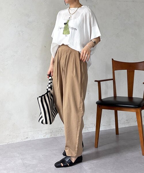 un dix cors(アンディコール)の「ストレッチコクーンパンツ(その他パンツ・レディース・ブラック/ベージュ/グレイッシュベージュ・FREE)」の16枚目の写真