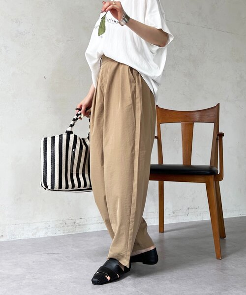 un dix cors(アンディコール)の「ストレッチコクーンパンツ(その他パンツ・レディース・ブラック/ベージュ/グレイッシュベージュ・FREE)」の19枚目の写真