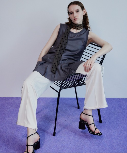 MAISON SPECIAL(メゾンスペシャル)の「Pleated Mini Jumper Skirt/プリーツミニジャンパースカート(チュニック・レディース・ブラック/グレー・FREE)」の3枚目の写真