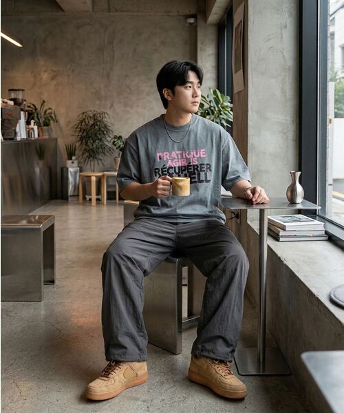 LENGAGEMENT(ランガージュマン)の「Hell Raising Salt Wash Crop Short Sleeve T-Shirt (Mocha)(Tシャツ/カットソー・レディース・モカ・1/2)」の16枚目の写真