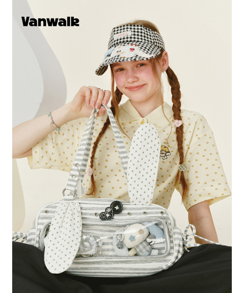 VANWALK（バンウォーク）の「Bunny Bunny Tote Bag [Gray]（ショルダーバッグ・レディース・ライトグレー・FREE）」の2枚目の写真