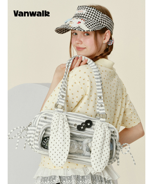 VANWALK（バンウォーク）の「Bunny Bunny Tote Bag [Gray]（ショルダーバッグ・レディース・ライトグレー・FREE）」の5枚目の写真