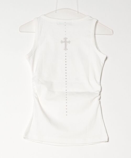 .KOM(ドットコム)の「A'GEM/9 × .kom 『.KOM/ドットケーオーエム』Cross Print Tank Top /クロスプリントタンクトップ(タンクトップ・レディース・ホワイト/ブラック・M)」の10枚目の写真
