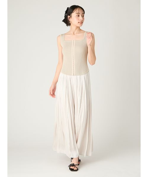 FRAY I.D(フレイアイディー)の「コルセットデザインニットコンビワンピース(ワンピース・レディース・ベージュ/ブラウン/ブラック・1/0)」の17枚目の写真