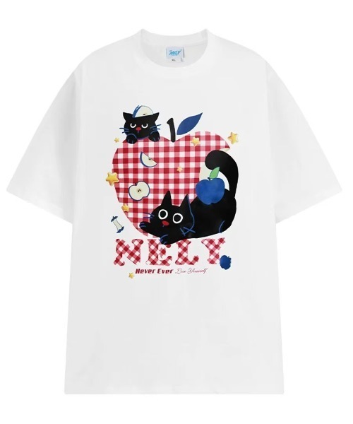 DIAVEL(ディアベル)の「【2color】アニマルロゴプリントTシャツ(Tシャツ/カットソー・レディース・ブルー/レッド・M)」の3枚目の写真