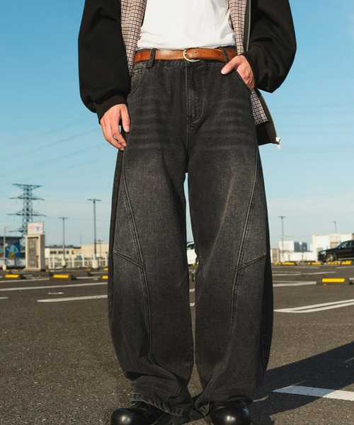 REBALANCE（リバランス）の「ワイドカーブドデニムパンツ（デニムパンツ・メンズ・B/A・X-LARGE/LARGE/MEDIUM）」の5枚目の写真