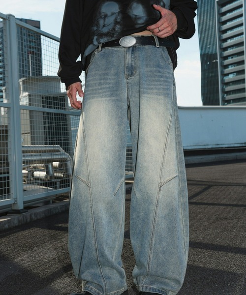 REBALANCE（リバランス）の「ワイドカーブドデニムパンツ（デニムパンツ・メンズ・B/A・X-LARGE/LARGE/MEDIUM）」の12枚目の写真