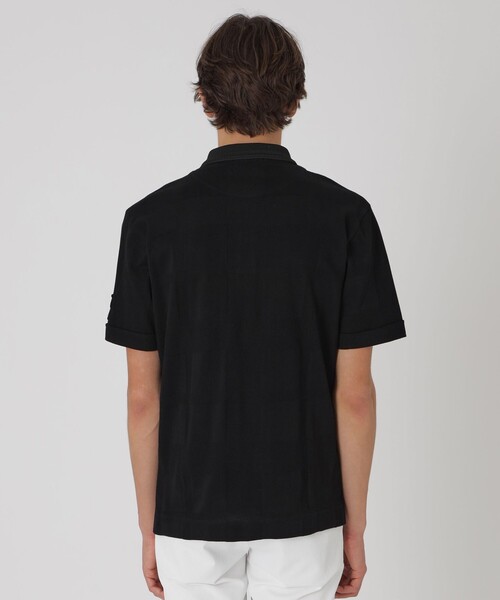 BLACK LABEL CRESTBRIDGE(ブラックレーベル・クレストブリッジ)の「【10th ANNIVERSARY】シャドーチェックプレミアムポロシャツ(ポロシャツ・メンズ・ブラック・M/XL/L)」の4枚目の写真