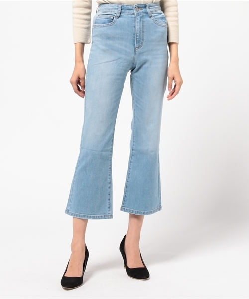 MURUA（ムルーア）の「デニムアンクルベルボトム（デニムパンツ・レディース・インディゴブルー/スカイブルー・2/M/1/S/0/XS）」の8枚目の写真