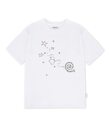 ambler（エムブラー）の「クリスタルスネイルホットフィックス 半袖Tシャツ AS1317 (ホワイト)（Tシャツ/カットソー）」