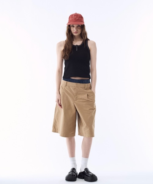 BENUA（ベヌア）の「Waffle henry tank top - ワッフルヘンリータンクトップ -（タンクトップ・レディース・カモフラージュ/ブラック・FREE）」の11枚目の写真