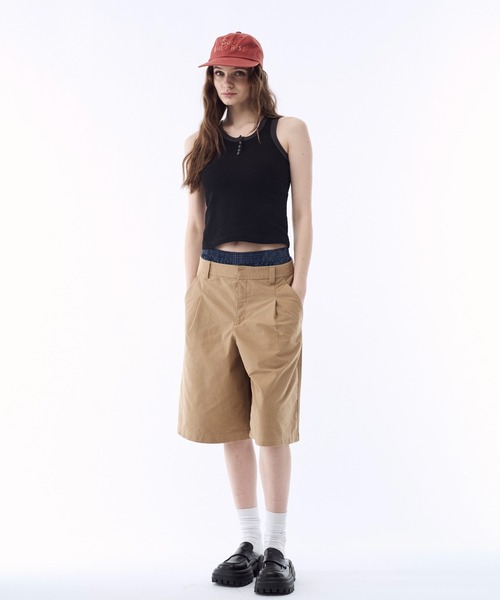 BENUA（ベヌア）の「Waffle henry tank top - ワッフルヘンリータンクトップ -（タンクトップ・レディース・カモフラージュ/ブラック・FREE）」の12枚目の写真