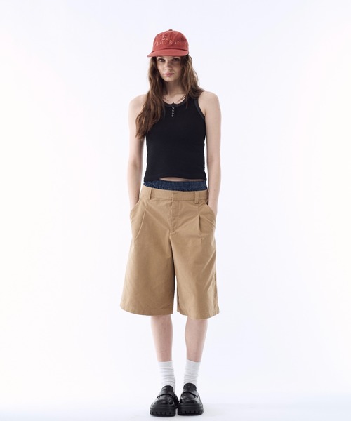 BENUA（ベヌア）の「Waffle henry tank top - ワッフルヘンリータンクトップ -（タンクトップ・レディース・カモフラージュ/ブラック・FREE）」の13枚目の写真