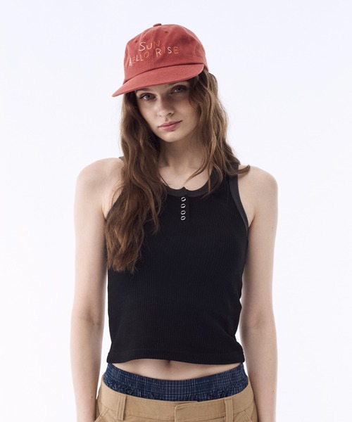BENUA（ベヌア）の「Waffle henry tank top - ワッフルヘンリータンクトップ -（タンクトップ・レディース・カモフラージュ/ブラック・FREE）」の17枚目の写真