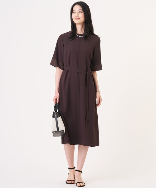 J.PRESS(ジェイプレス)の「【セットアップ対応・人気素材】Light ジョーゼット ワンピース(ワンピース・レディース・ネイビー系/ダークブラウン系・9/11)」の11枚目の写真