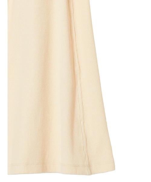 crinkle crinkle crinkle（クリンクルクリンクルクリンクル）の「【crinkle crinkle crinkle】waffle frill nosleeve top/ワッフルフリルノースリーブトップ（Tシャツ/カットソー・レディース・チャコールグレー/アイボリー・FREE）」の7枚目の写真