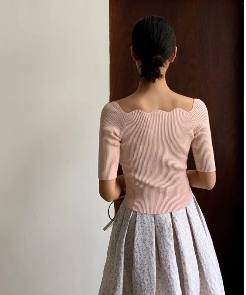 BIRTHDAY BASH(バースデイバッシュ)の「SARAH VOLUME FLORAL SKIRT(サラボリュームフローラルスカート)(スカート・レディース・ライトグレー・MEDIUM/SMALL)」の6枚目の写真