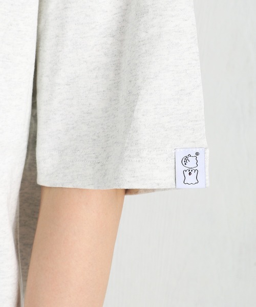 GRAF&WU(グラフアンドユー)の「GRAF&WU グラフアンドウー オバケワッペン ワンポイント刺繍 オーバーサイズ ゴースト キャラクターT 半袖 メンタルヘルス(Tシャツ/カットソー・メンズ・ブラック系その他/ベージュ/ブラック系その他2/ホワイト/ブラック・M/XL/L)」の9枚目の写真