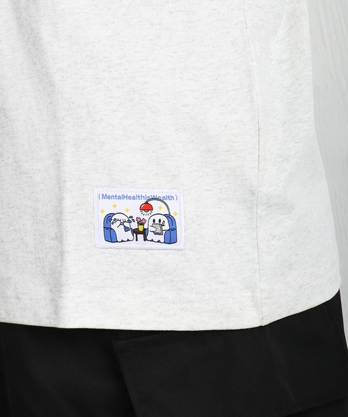 GRAF&WU(グラフアンドユー)の「GRAF&WU グラフアンドウー オバケワッペン ワンポイント刺繍 オーバーサイズ ゴースト キャラクターT 半袖 メンタルヘルス(Tシャツ/カットソー・メンズ・ブラック系その他/ベージュ/ブラック系その他2/ホワイト/ブラック・M/XL/L)」の10枚目の写真
