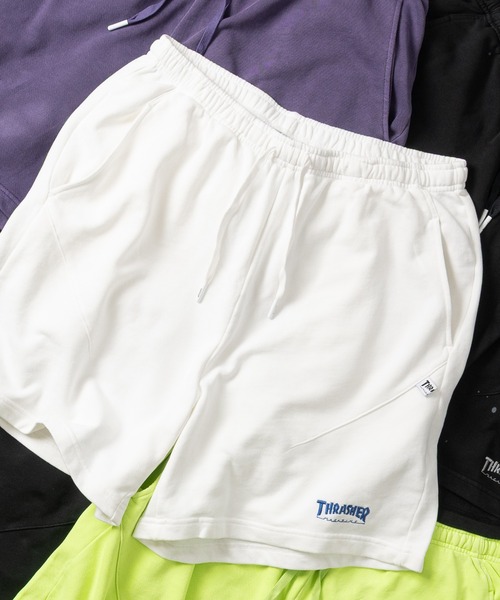 THRASHER(スラッシャー)の「【3】〔THRASHER/スラッシャー〕ピグメントダイ ヘビーウェイトスウェットショーツ(スウェットパンツ・メンズ・ライトグリーン/オフホワイト/チャコールグレー/ブラック/パープル・LARGE/MEDIUM/X-LARGE)」の2枚目の写真