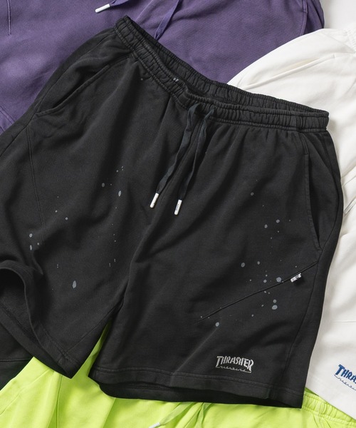 THRASHER(スラッシャー)の「【3】〔THRASHER/スラッシャー〕ピグメントダイ ヘビーウェイトスウェットショーツ(スウェットパンツ・メンズ・ライトグリーン/オフホワイト/チャコールグレー/ブラック/パープル・LARGE/MEDIUM/X-LARGE)」の1枚目の写真