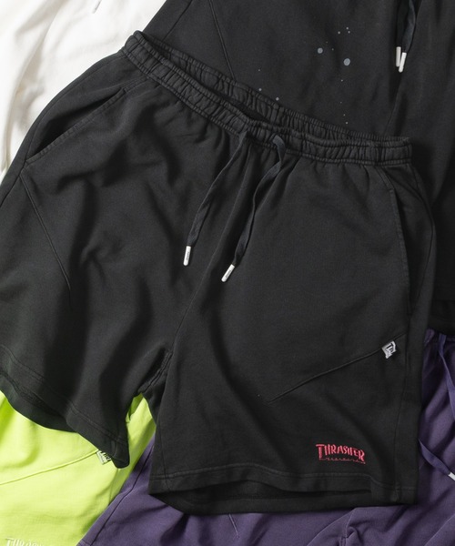 THRASHER(スラッシャー)の「【3】〔THRASHER/スラッシャー〕ピグメントダイ ヘビーウェイトスウェットショーツ(スウェットパンツ・メンズ・ライトグリーン/オフホワイト/チャコールグレー/ブラック/パープル・LARGE/MEDIUM/X-LARGE)」の3枚目の写真