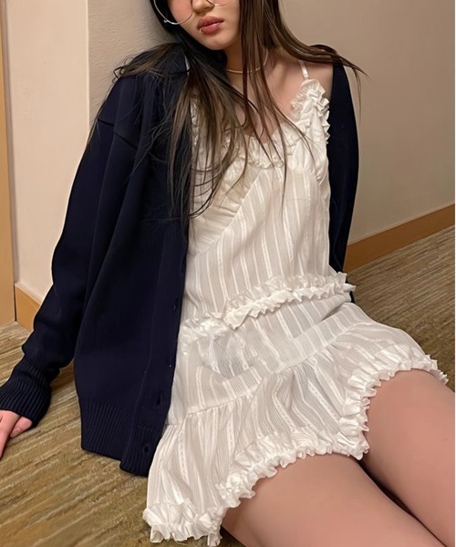 AsheKsha(アシクシャ)の「ストラップドレス(ワンピース・レディース・ホワイト・F)」の7枚目の写真