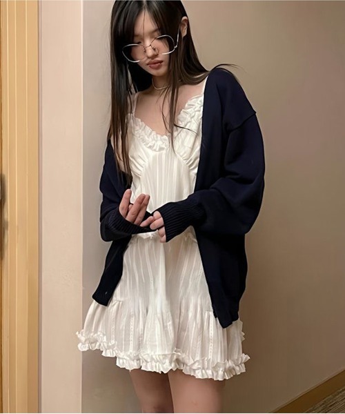 AsheKsha(アシクシャ)の「ストラップドレス(ワンピース・レディース・ホワイト・F)」の8枚目の写真