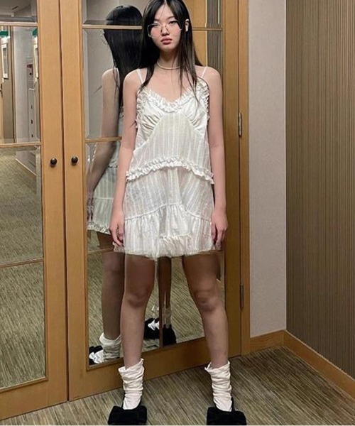 AsheKsha(アシクシャ)の「ストラップドレス(ワンピース・レディース・ホワイト・F)」の14枚目の写真