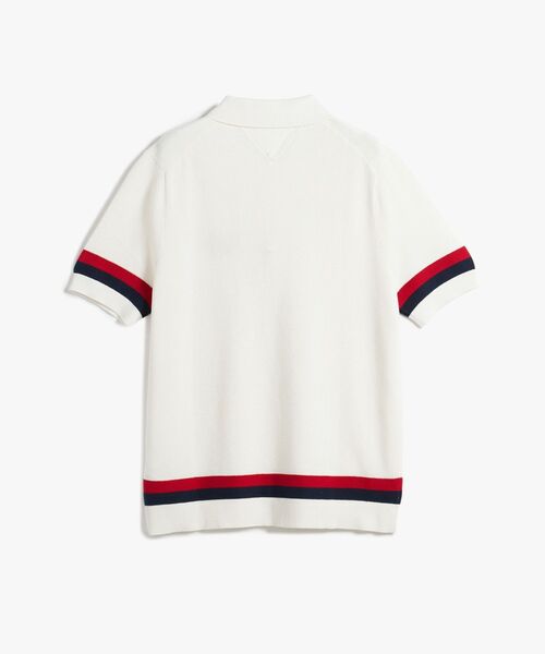 TOMMY HILFIGER（トミーヒルフィガー）の「半袖コットンポロシャツ（ポロシャツ・メンズ・ホワイト/ネイビー・SMALL/X-LARGE/LARGE/MEDIUM）」の8枚目の写真