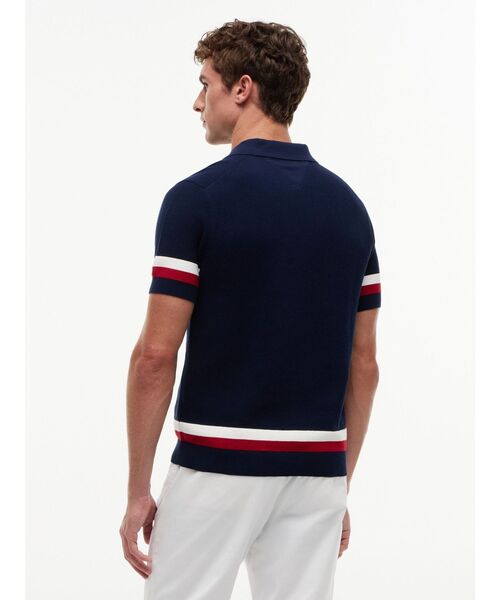 TOMMY HILFIGER（トミーヒルフィガー）の「半袖コットンポロシャツ（ポロシャツ・メンズ・ホワイト/ネイビー・SMALL/X-LARGE/LARGE/MEDIUM）」の11枚目の写真