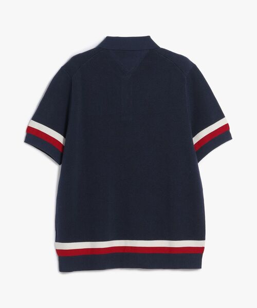 TOMMY HILFIGER（トミーヒルフィガー）の「半袖コットンポロシャツ（ポロシャツ・メンズ・ホワイト/ネイビー・SMALL/X-LARGE/LARGE/MEDIUM）」の14枚目の写真