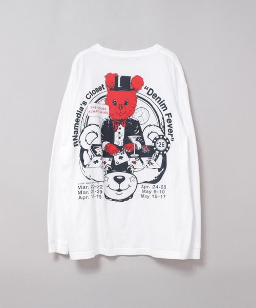 RNA(アールエヌエー)の「M2730 ベアースカルプリントロンT(Tシャツ/カットソー・レディース・ブラック/ホワイト/杢グレー・MEDIUM)」の15枚目の写真