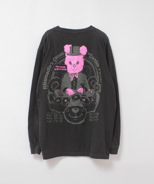 RNA(アールエヌエー)の「M2730 ベアースカルプリントロンT(Tシャツ/カットソー・レディース・ブラック/ホワイト/杢グレー・MEDIUM)」の17枚目の写真