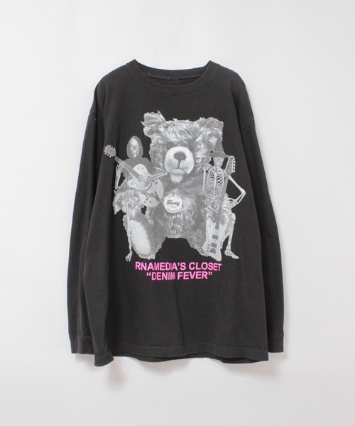 RNA(アールエヌエー)の「M2730 ベアースカルプリントロンT(Tシャツ/カットソー・レディース・ブラック/ホワイト/杢グレー・MEDIUM)」の16枚目の写真