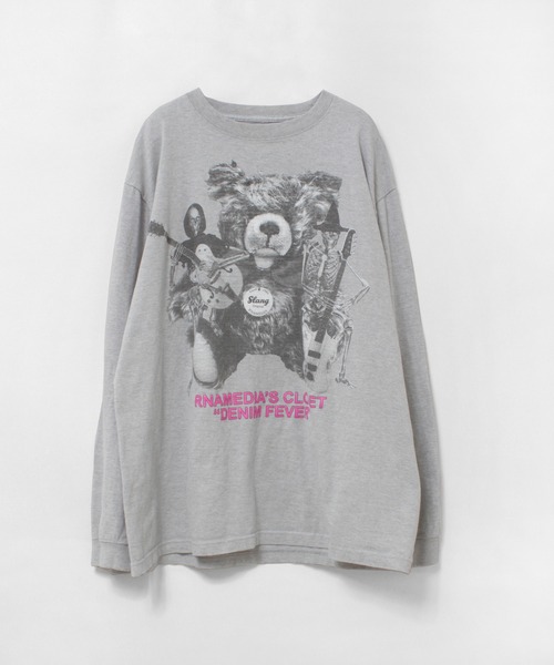 RNA(アールエヌエー)の「M2730 ベアースカルプリントロンT(Tシャツ/カットソー・レディース・ブラック/ホワイト/杢グレー・MEDIUM)」の18枚目の写真