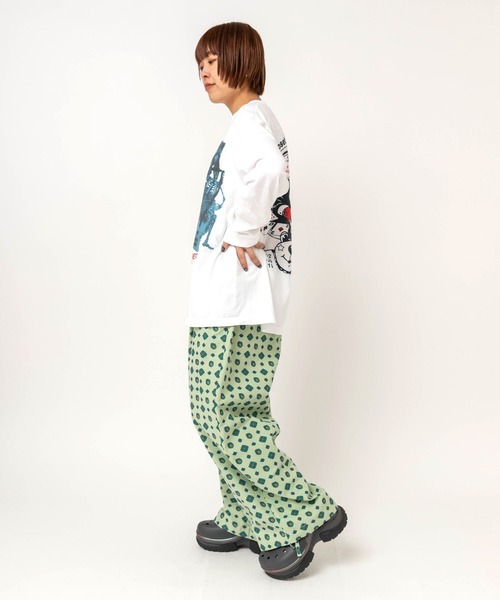 RNA(アールエヌエー)の「M2730 ベアースカルプリントロンT(Tシャツ/カットソー・レディース・ブラック/ホワイト/杢グレー・MEDIUM)」の6枚目の写真