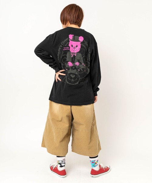 RNA(アールエヌエー)の「M2730 ベアースカルプリントロンT(Tシャツ/カットソー・レディース・ブラック/ホワイト/杢グレー・MEDIUM)」の10枚目の写真