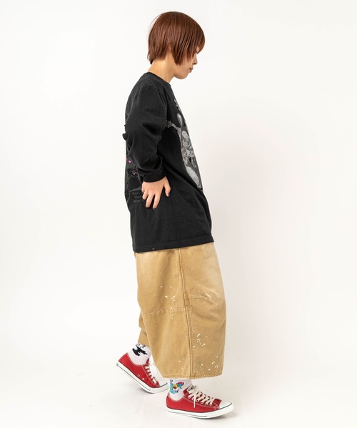 RNA(アールエヌエー)の「M2730 ベアースカルプリントロンT(Tシャツ/カットソー・レディース・ブラック/ホワイト/杢グレー・MEDIUM)」の9枚目の写真