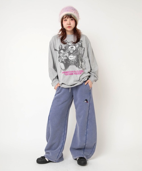 RNA(アールエヌエー)の「M2730 ベアースカルプリントロンT(Tシャツ/カットソー・レディース・ブラック/ホワイト/杢グレー・MEDIUM)」の11枚目の写真