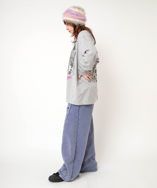 RNA(アールエヌエー)の「M2730 ベアースカルプリントロンT(Tシャツ/カットソー・レディース・ブラック/ホワイト/杢グレー・MEDIUM)」の12枚目の写真